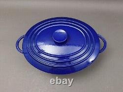 Staub France Basix #31 Blue Enamel Cast Iron Oval Dutch Oven Casserole 6 Qt