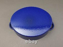 Staub France Basix #31 Blue Enamel Cast Iron Oval Dutch Oven Casserole 6 Qt