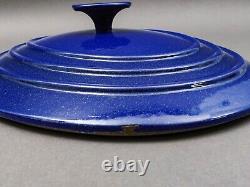 Staub France Basix #31 Blue Enamel Cast Iron Oval Dutch Oven Casserole 6 Qt