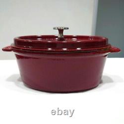 Staub Oval 23cm Grenadine Red Cast Iron Cookware France NEW