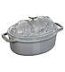 Staub Pig Cast iron Cocotte Oval 1qt Grey Graphite New In box