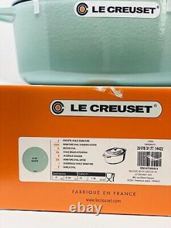 Super Rare Le Creuset SAGE Signature 6.75QT Oval Dutch Oven Cast Iron Ice Green