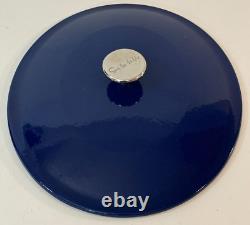 Sur La Table Cast Iron Oval Dutch Oven 8 Quart Blue Pot with Lid & Handles CLEAN