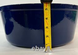 Sur La Table Cast Iron Oval Dutch Oven 8 Quart Blue Pot with Lid & Handles CLEAN