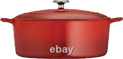 Tramontina Enameled Cast Iron Covered Dutch Oven 7-Quart Gradated Red, 80131/052