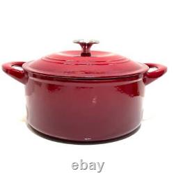Tramontina Gourmet 4-qt. Enameled Cast Iron Covered Oval Dutch Oven RED