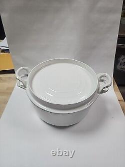 VINTAGE Le Creuset # 24 DOUFEU Cousances IN WHITE