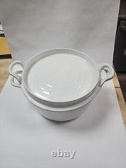 VINTAGE Le Creuset # 24 DOUFEU Cousances IN WHITE