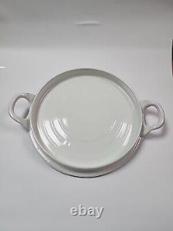 VINTAGE Le Creuset # 24 DOUFEU Cousances IN WHITE