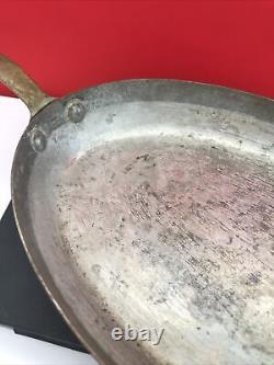 VTG Copper 10 In Frying Pan By Mauviel With No Makers Mark Oval Made In France