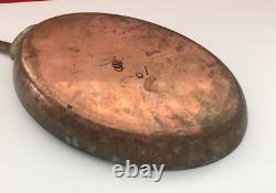 VTG Copper 10 In Frying Pan By Mauviel With No Makers Mark Oval Made In France