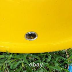 VTG Kohler Cast Iron Bell Bright Yellow Drop In Sink Vanity Bathroom 3 Hole USA