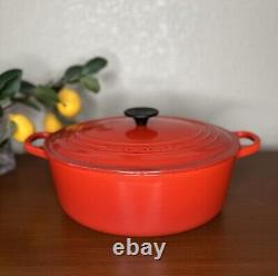 VTG Le Creuset Oval Dutch Oven #29 E 5 QTs CHERRY RED Cast Iron Enamel French