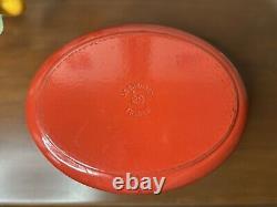 VTG Le Creuset Oval Dutch Oven #29 E 5 QTs CHERRY RED Cast Iron Enamel French