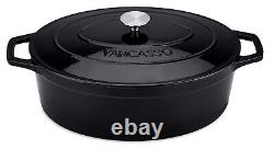 Vancasso Enameled Cast Iron Pot With Lid Dutch Oven Cookware Pot 3 /6 / 8L Oval