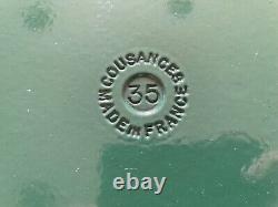 Vintage 1980s Le Creuset Cousances 9.5 Qt #35 Green Oval Cast Iron Dutch Oven