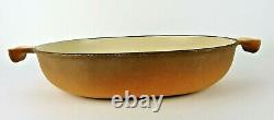 Vintage Caramel LE CREUSET Enzo MARI No 29 Oval Casserole Dish Cast Iron 2.5 Qt