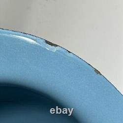 Vintage Cast Iron Robin Egg Blue Oval Drop In Bathroom Sink American Standard