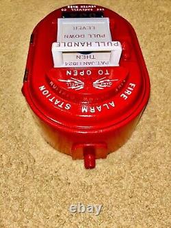 Vintage Gamewell CAST IRON Oval Fire Alarm Box With Quick Action Door