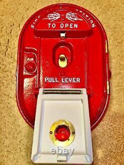 Vintage Gamewell CAST IRON Oval Fire Alarm Box With Quick Action Door