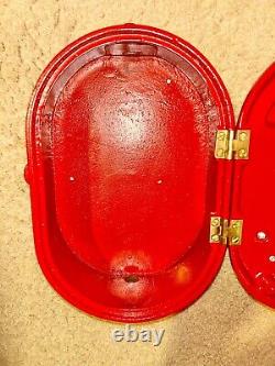 Vintage Gamewell CAST IRON Oval Fire Alarm Box With Quick Action Door