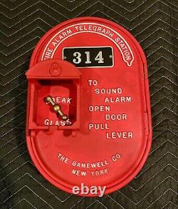 Vintage Gamewell Cast Iron Oval Fire Alarm Telegraph Box