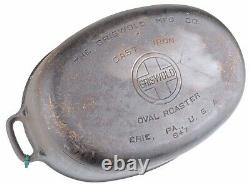 Vintage Griswold No 7 (2631/2632) Cast Iron Oval Roaster Seasoned Cond Read
