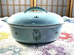 Vintage Key Largo Green Druware #28 Dutch Oven Roaster Made in Holland