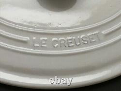 Vintage LE CREUSET Cast Iron Oval Dutch Oven #29 Enameled Off-White White 5QTS