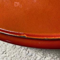 Vintage LE CREUSET Fish Pan #45 Fancy Handles Flame Red Orange OMBRÉ Au Gratin