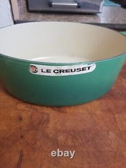 Vintage LE CREUSET Green Oval 6.75 Qt. Cast Iron Enamel Oval Dutch Oven #31