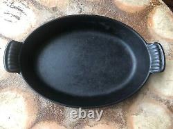 Vintage Le Creuset Au Gratin Dish #24 Matte Black Oval Open Baker Roasting Pan