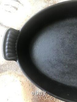 Vintage Le Creuset Au Gratin Dish #24 Matte Black Oval Open Baker Roasting Pan