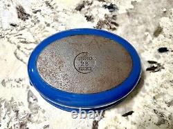 Vintage Le Creuset Blue Enameled Cast Iron 26 Oval Casserole with Lid 5.5QT