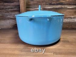 Vintage Le Creuset Cast Iron Enamel Oval Dutch Oven Pot H 9.5 Quart