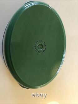 Vintage Le Creuset Cousances 28 Oval Green Casserole Saucepan Large Cast Iron