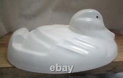 Vintage Le Creuset Duck Terrine Enamel Over Cast Iron White #20