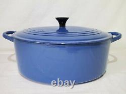 Vintage Le Creuset Dutch Oven 6-3/4 Qt MARSEILLE BLUE G #31 6.75Qt Oval