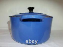Vintage Le Creuset Dutch Oven 6-3/4 Qt MARSEILLE BLUE G #31 6.75Qt Oval
