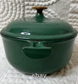 Vintage Le Creuset Enzo Mari La Mama Green #25 Oval Baking Oven Pan With Lid