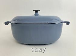 Vintage Le Creuset Enzo Mari La Mama Light Blue #33 Oval Dutch Pot Oven Good Con