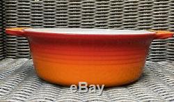 Vintage Le Creuset Futura Casserole Pot Dish Raymond Loewy Orange Oval With Lid