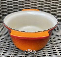 Vintage Le Creuset Futura Casserole Pot Dish Raymond Loewy Orange Oval With Lid