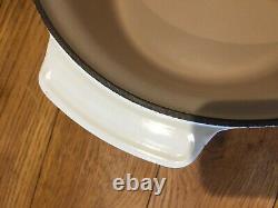 Vintage Le Creuset Futura Oval Cast Iron Casserole Dish Size 26 White