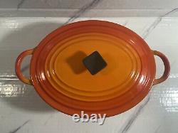 Vintage Le Creuset Oval Dutch Oven Orange