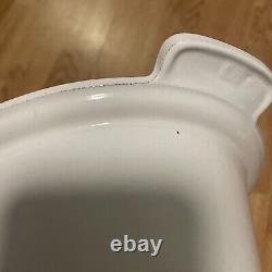 Vintage Le Creuset White Duck Dutch Oven #20 Terrine White Enamel Over Cast Iron