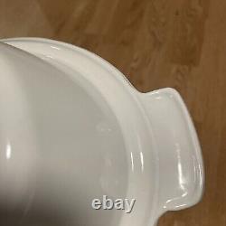 Vintage Le Creuset White Duck Dutch Oven #20 Terrine White Enamel Over Cast Iron