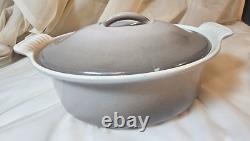 Vintage LeCreuset(Cousances)Cast Iron Oval Casserole Dish WithLid RARE Brown No22