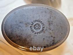 Vintage LeCreuset(Cousances)Cast Iron Oval Casserole Dish WithLid RARE Brown No22