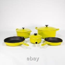Vintage Lime Green Le Creuset Lot #14 20 23 B E Saute Pan Dutch Oven Pot Skillet